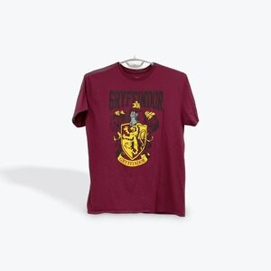 Harry Potter Gryffindor Crest T-Shirt‎ Graphic Tee Mens Large Burgundy